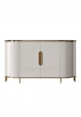 Selene Curved Sideboard - Black or White 4 Door W160 Selene Curved Sideboard - Black or White 4 Door W160